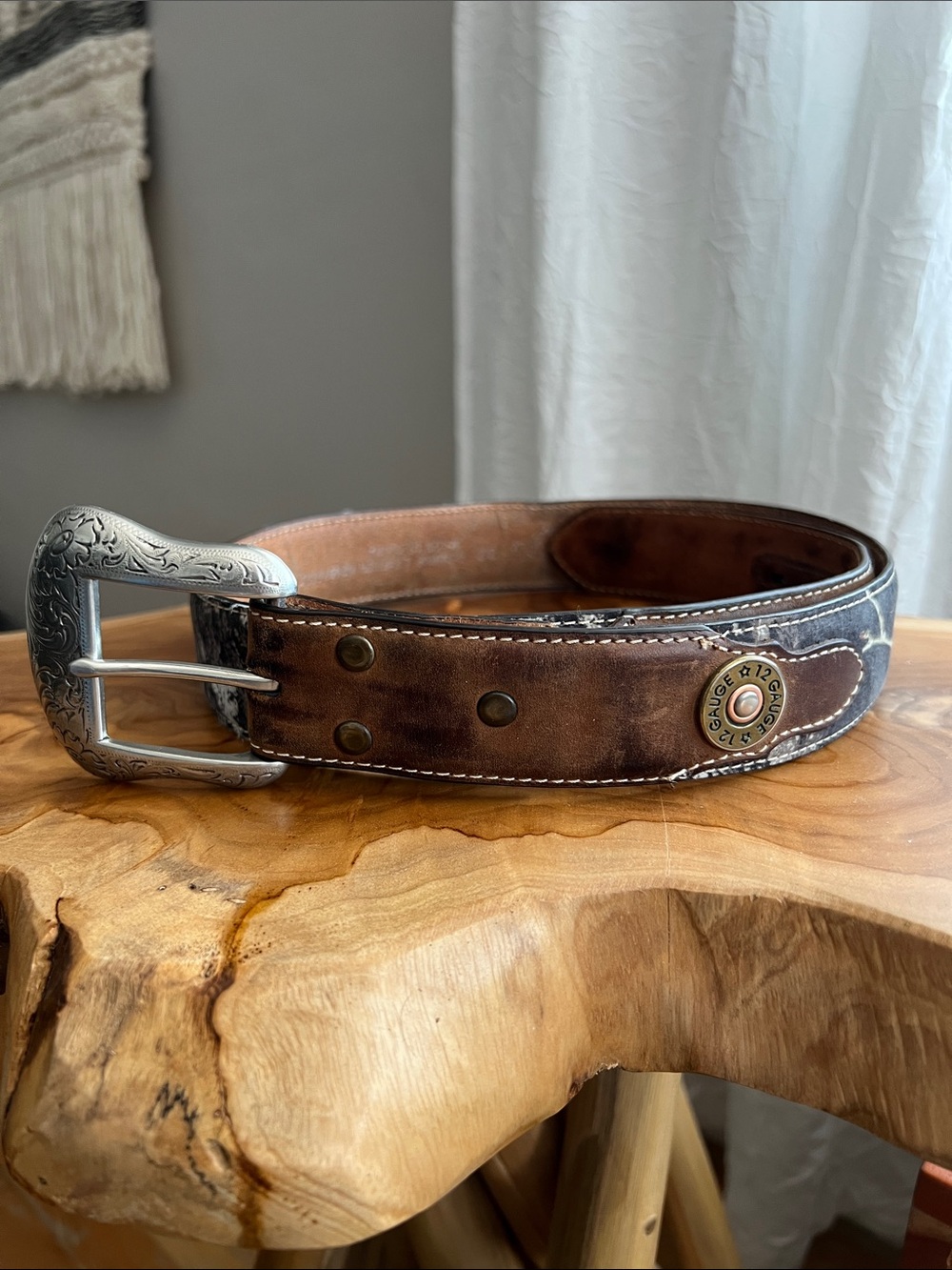Nocona Belt Co. Men’s leather western camo belt size 32